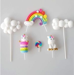 Rainbow & Unicorn cake topper + birthday banner